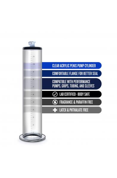 Performance - 12 Inch X 2 Inch Penis Pump Cylinder - Clear