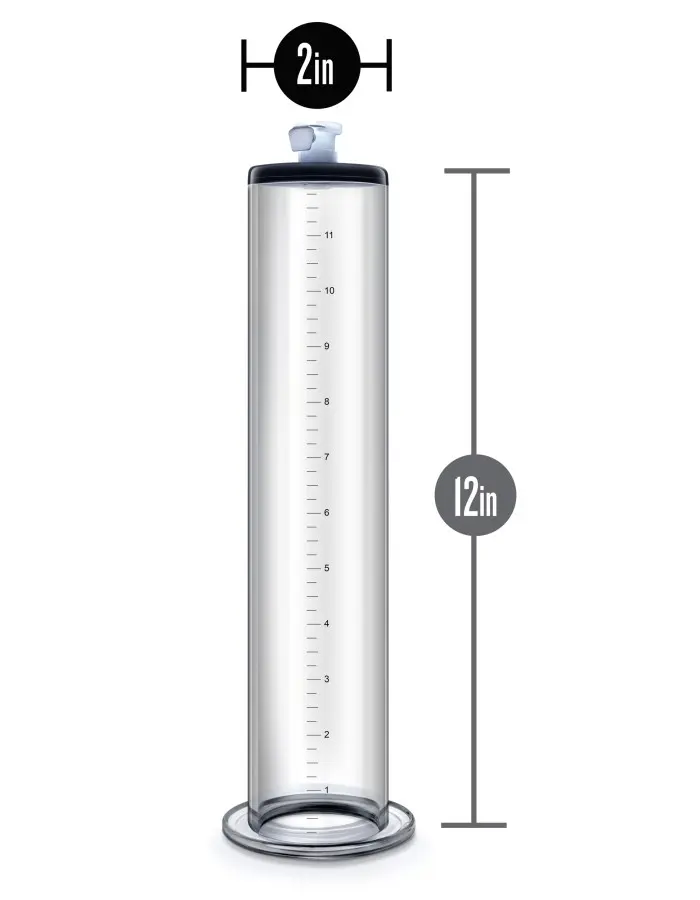 Performance - 12 Inch X 2 Inch Penis Pump Cylinder - Clear