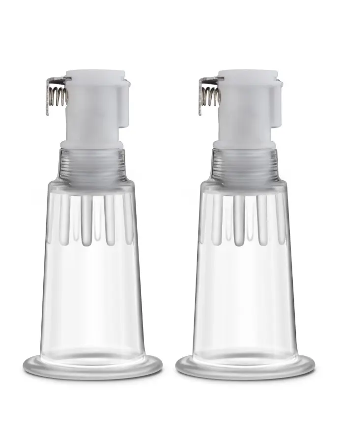 Temptasia  Nipple Pumping Cylinders  Set of 2  (0.75 Inch Diameter) - Clear