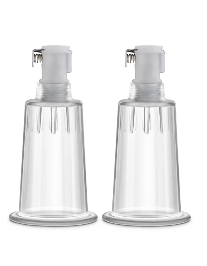 Temptasia  Nipple Pumping Cylinders  Set of 2 (1 Inch Diameter) - Clear