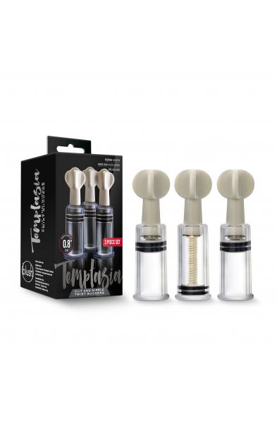 Temptasia - Clit and Nipple Twist Suckers - Set of 3 - Clear