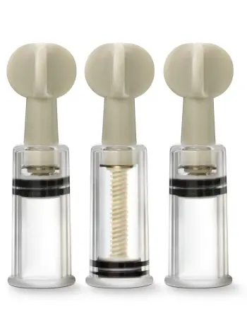 Temptasia - Clit and Nipple Twist Suckers - Set of 3 - Clear