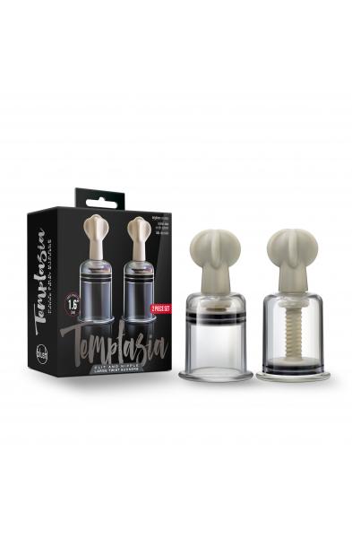 Temptasia  Clit and Nipple Large Twist Suckers -  Set of 2 - Clear