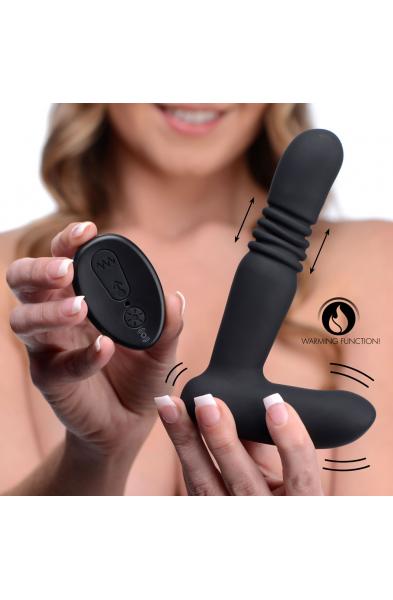 Silicone Thrusting Anal Plug With Remote Control