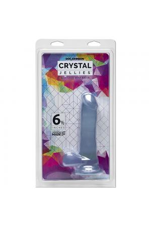 Crystal Jellies - 6.5 Inch Slim Cock With Balls