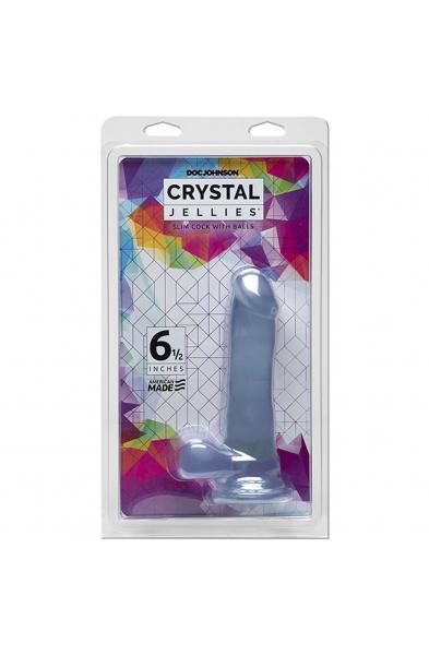 Crystal Jellies - 6.5 Inch Slim Cock With Balls