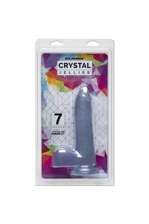 Crystal Jellies - 7 Inch Slim Cock With Balls