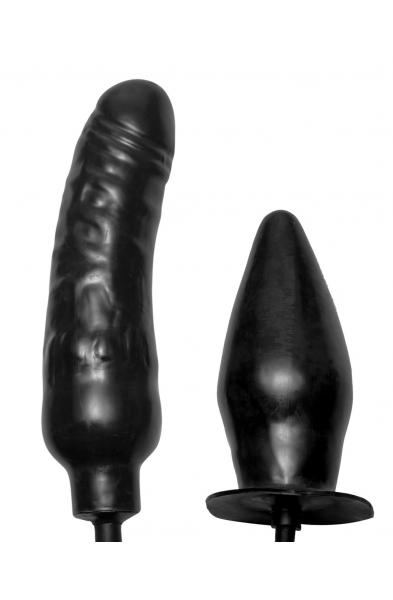 Duece Inflatable Dildo and Anal Plug Duo