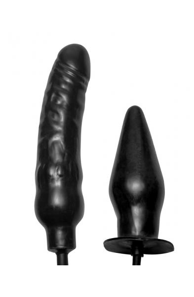 Duece Inflatable Dildo and Anal Plug Duo