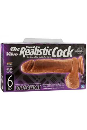 The Original Vibro Realistic 6-Inch - Brown