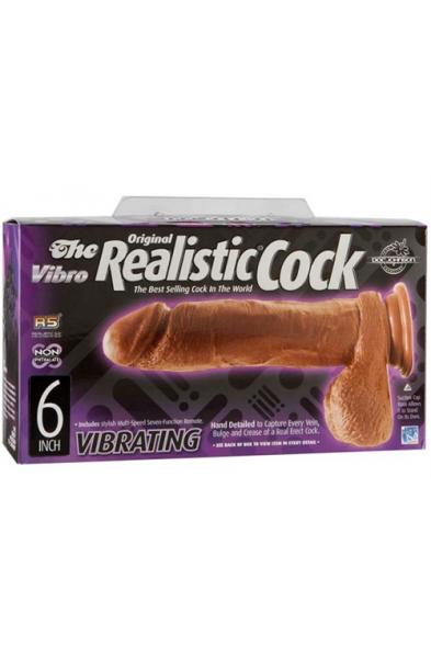 The Original Vibro Realistic 6-Inch - Brown