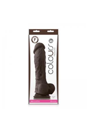 Colours - Pleasures - 8" Dildo - Dark Brown