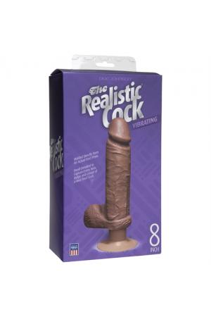 The Original Vibro Realistic Cocks 8-Inch - Brown