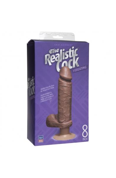 The Original Vibro Realistic Cocks 8-Inch - Brown