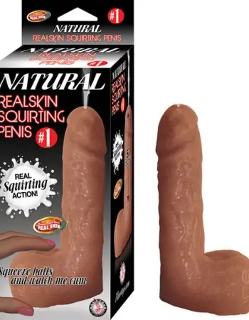 #1 Natural Realskin Squirting Penis - Brown