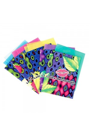 Lixx Latex Dental Dams - 100 Piece Box - Assorted Flavors