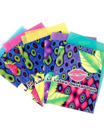 Lixx Latex Dental Dams - 100 Piece Box - Assorted Flavors