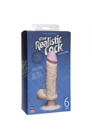 The Realistic Cock Ultraskyn Vibrating 6" - Vanilla