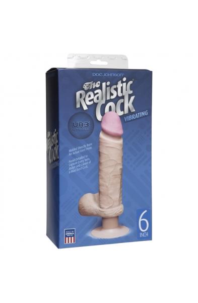 The Realistic Cock Ultraskyn Vibrating 6" - Vanilla