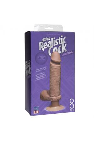 The Realistic Cock Ultraskyn Vibrating 8" - Caramel