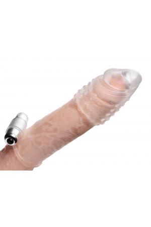 Clear Sensations Penis Extender Vibro Sleeve With  Bullet