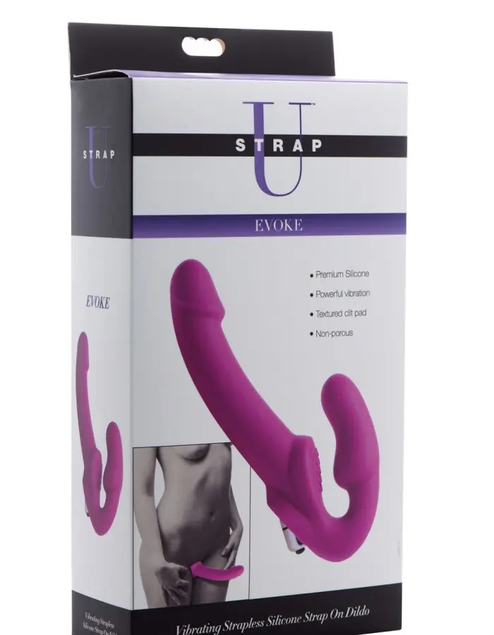 Evoke Vibrating Strapless Silicone Strap-on Dildo