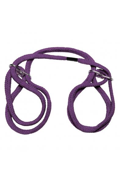 Japanese Style Bondage - Cotton Wrist or Ankle  Cotton Cuffs - Purple