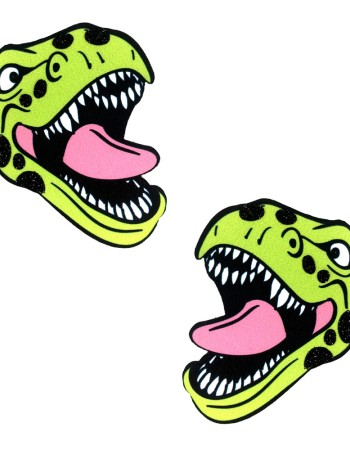 Freaking Awesome Sexy T-Rexy Dino Glitter Nipztix Pasties
