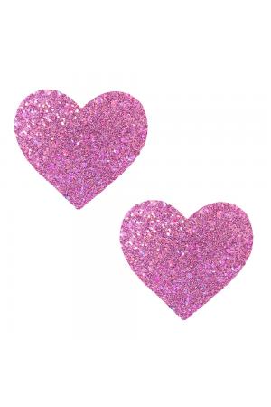 Pegasus Kisses Iridescent Pink Glitter I Heart U  Nipztix Pasties