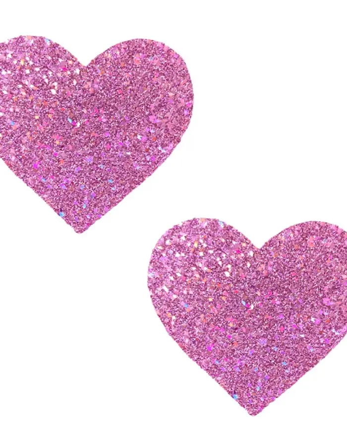 Pegasus Kisses Iridescent Pink Glitter I Heart U Nipztix Pasties