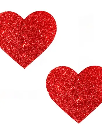 Ravish Me Red Glitter I Heart U Nipztix Pasties
