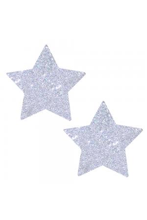 Silver Pixie Dust Glitter Starry Nights Nipztix  Pasties