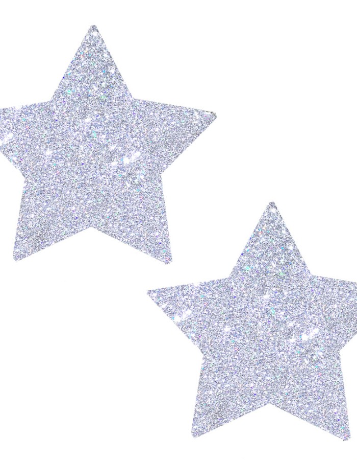 Silver Pixie Dust Glitter Starry Nights Nipztix Pasties