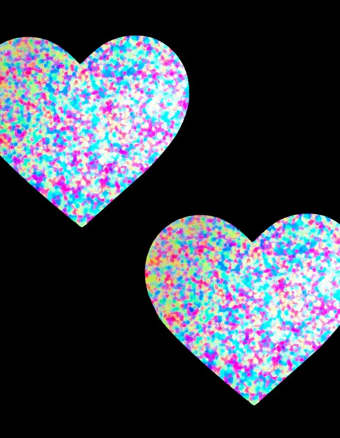 Sprankles Neon Blacklight Glitter I Heart U  Nipztix Pasties