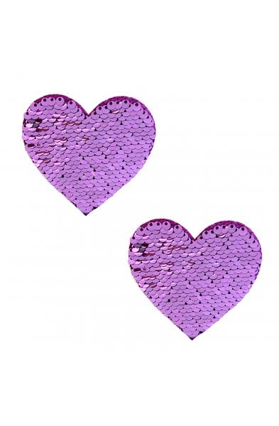 Sequin Jasmine Magic Flip Sequin Purple to Blue I Heart U Nipztix Pasties