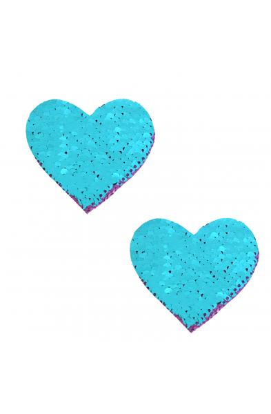 Sequin Jasmine Magic Flip Sequin Purple to Blue I Heart U Nipztix Pasties