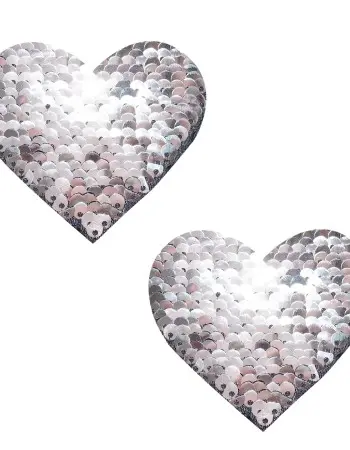 Sequin Medusa Magic Flip Black to Silver I Heart  U Nipztix Pasties