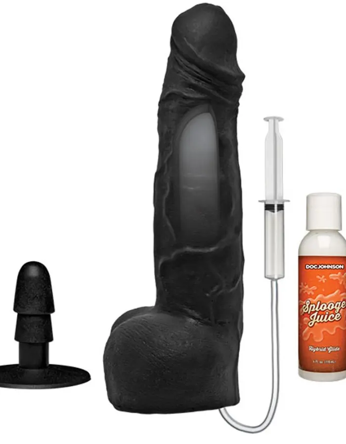 Kink - Wet Works - 10 Inch Dual Density Ultraskyn Squirting Cumplay Cock With Removable Vac-U-Lock Suction Cup