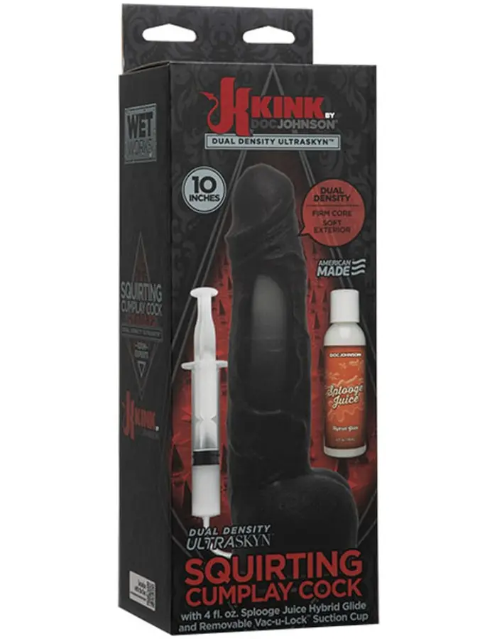 Kink - Wet Works - 10 Inch Dual Density Ultraskyn Squirting Cumplay Cock With Removable Vac-U-Lock Suction Cup
