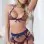 2pc Cut Out Hiphugger Set and Stockings - One Size - Melon Blue