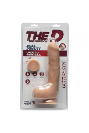 The D - Uncut D - 9 Inch With Balls - Ultraskyn - Vanilla