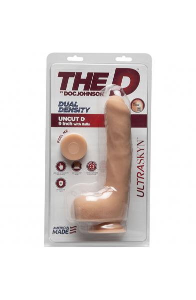 The D - Uncut D - 9 Inch With Balls - Ultraskyn - Vanilla