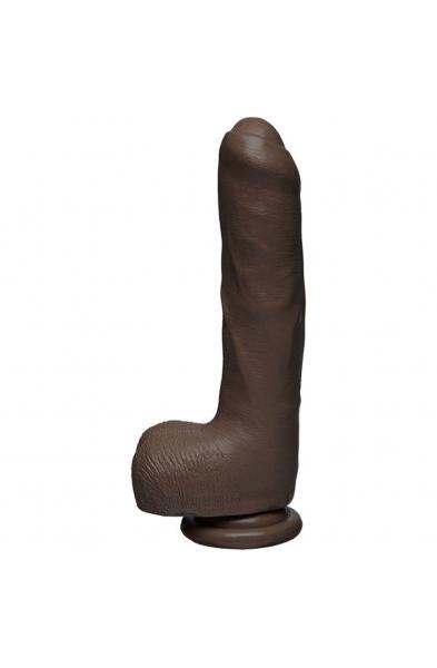 The D - Uncut D - 9 Inch With Balls - Firmskyn -  Chocolate