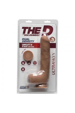 The D - Uncut D - 9 Inch With Balls - Ultraskyn - Caramel