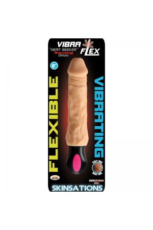 Skinsations Vibra-Flex Heat Seeker - Flexible  Warming Dildo With 12 Frequencies