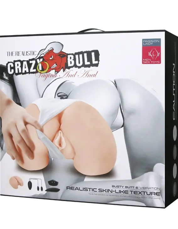 Crazy Bull the Realistic Skin-Like Texture Vagina and Anal Masturbator Busty Butt and Vibration