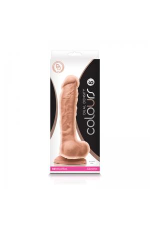 Colours - Dual Density - 8 Inch Dildo - White