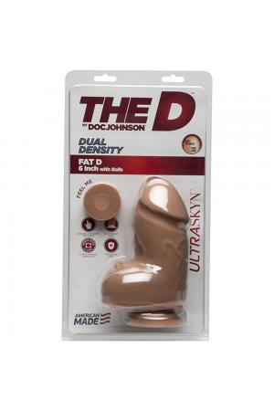 The D - Fat D - 6 Inch With Balls - Ultraskyn -  Caramel