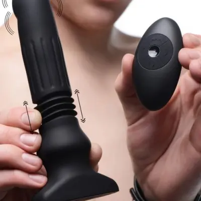 Silicone Swelling & Thrusting Plug With Remote Control