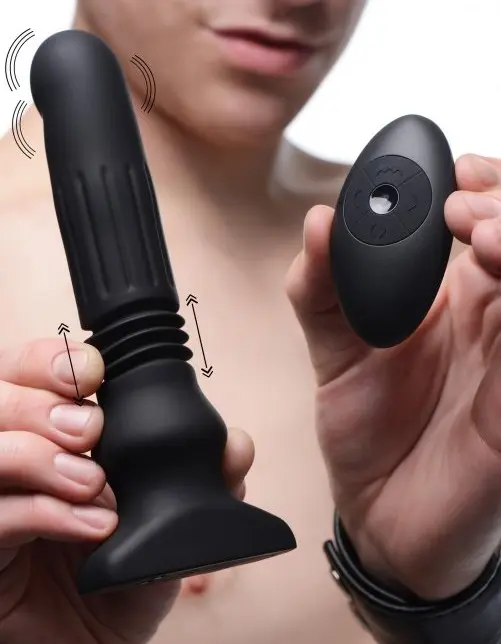 Silicone Swelling & Thrusting Plug With Remote Control